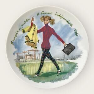 Limoges Women of the Century Francoise in Pants The Emancipated Woman 1960